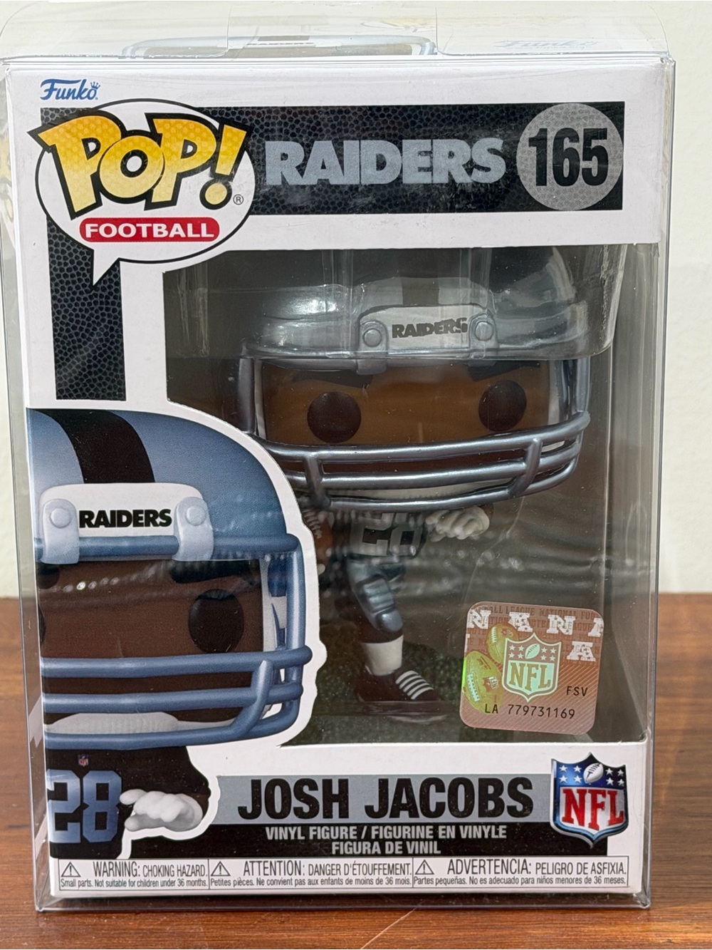 🤩Funko Pop! Football Raiders Josh Jacobs Silver Black Vinyl Figure